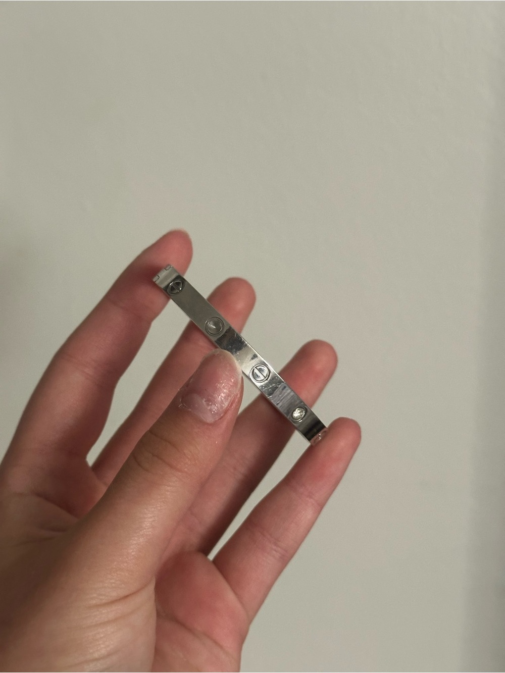 Silver Screw-Detail Bangle Bracelet - Women's Jewelry